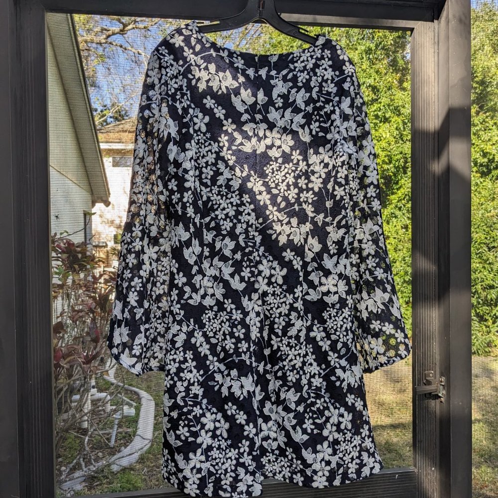 Karl Lagerfeld Navy White Lace Dress Size 14 Womens - Picture 2 of 6